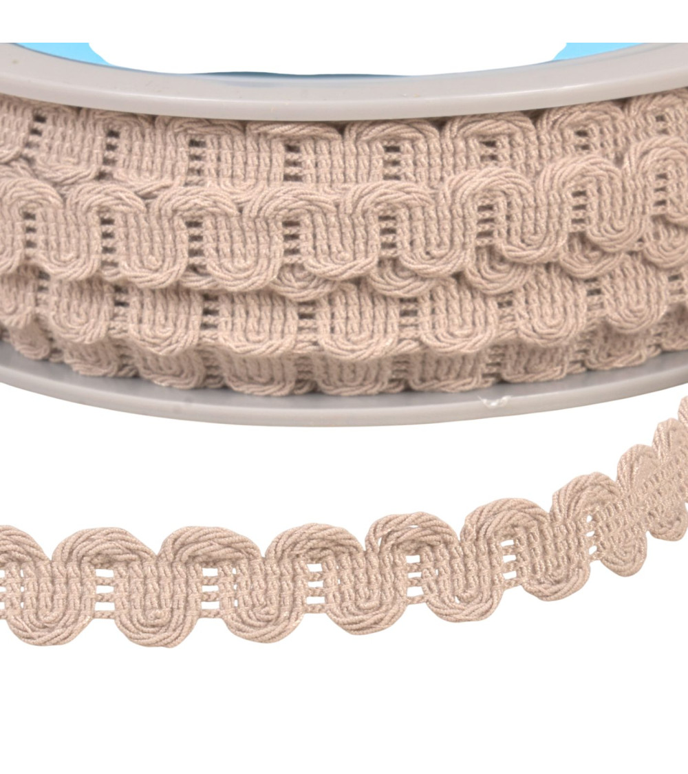 Wave braid 15mm beige per meter