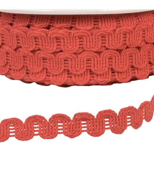 Wave braid 15mm rust per meter