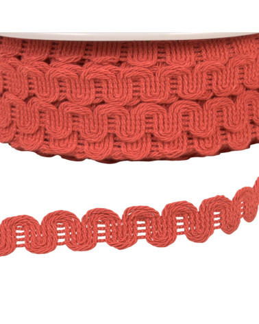 Wave braid 15mm rust per meter