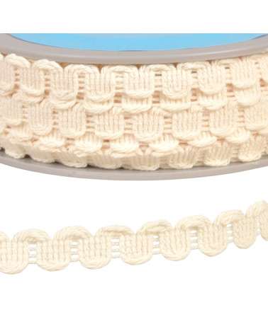 15mm ecru wave braid per meter