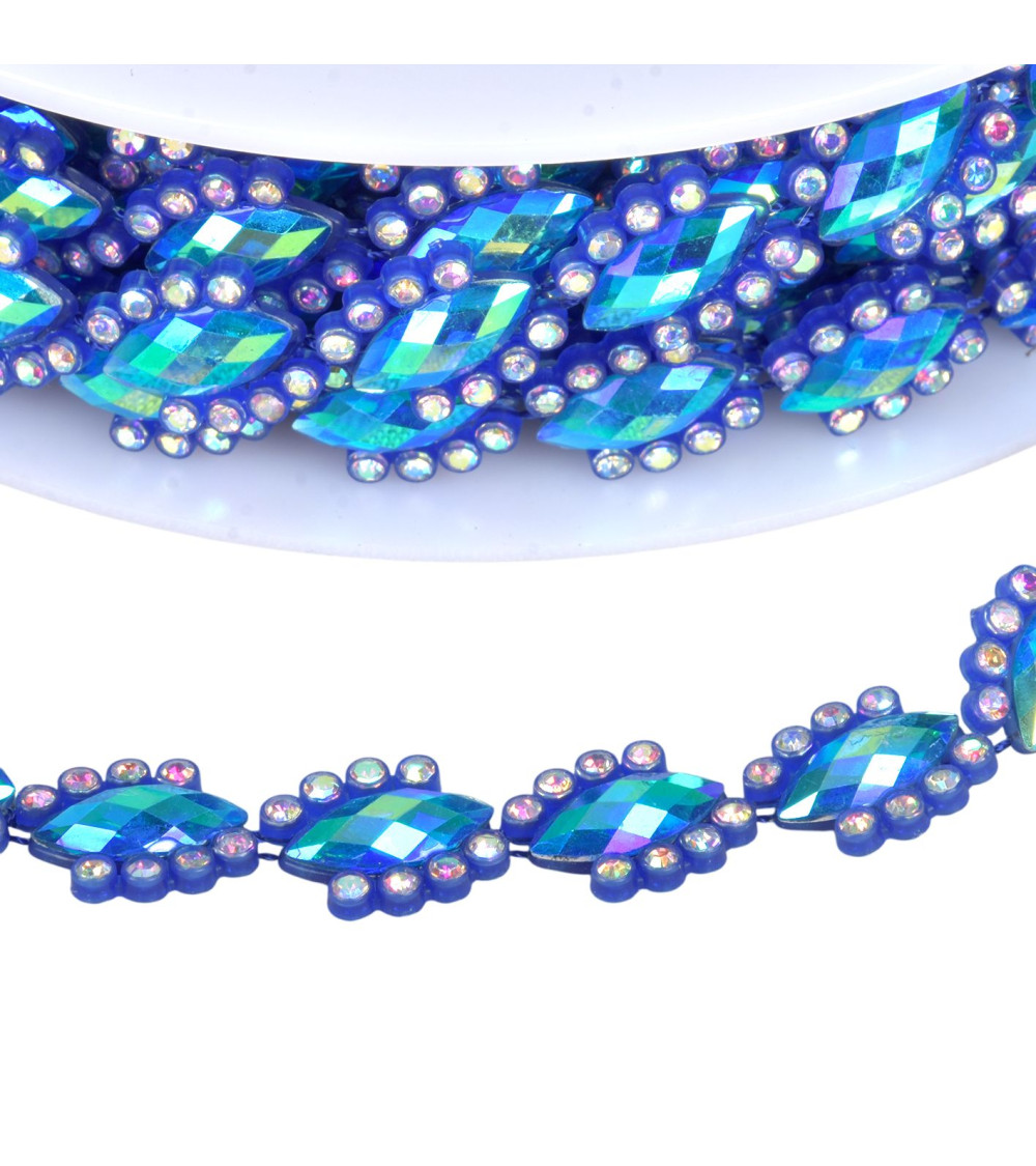 14mm lavender blue jewel braid per meter