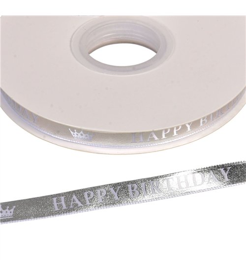 Ruban à message 10mm argent au mètre