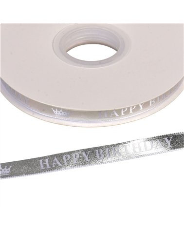 Ruban à message 10mm argent au mètre