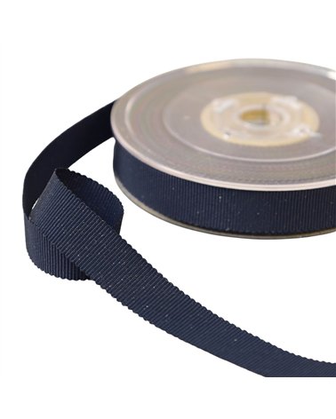 Bobine 16m petersham avec fils métalliques bleu marine