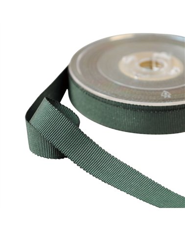 Bobine 16m petersham avec fils métalliques vert bouteille