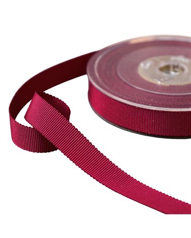 Bobine 16m petersham avec fils métalliques bordeaux