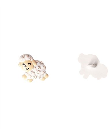 Lot de 6 boutons culot mouton blanc 18mm x 21mm