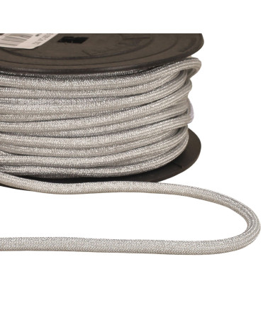 25m spool of metallic cord 6mm sky blue