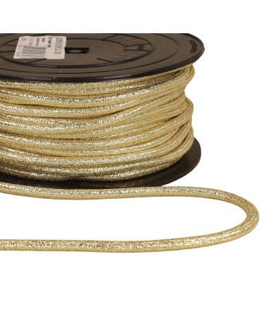 Bobina da 25 m di cordoncino metallico da 6 mm oro