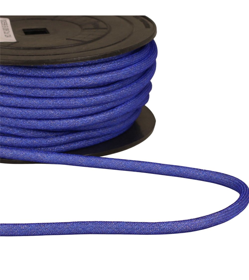 Bobine 25m cordon métallique 6mm bleu roi