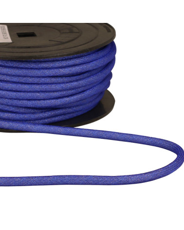 Bobina de 25m de cordón metálico de 6mm azul royal.