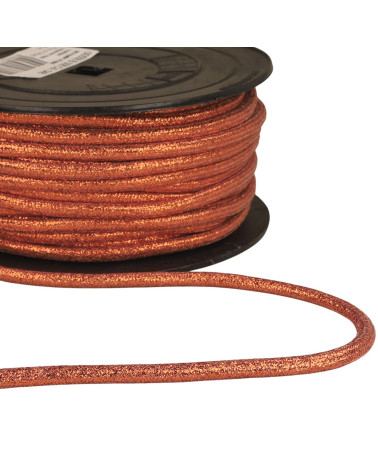 Bobina de 25m de cordón metálico de 6mm óxido.