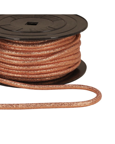 Bobina da 25 m di cordoncino metallico da 6 mm salmone