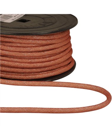 Bobine 25m cordon métallique 6mm rose saumon