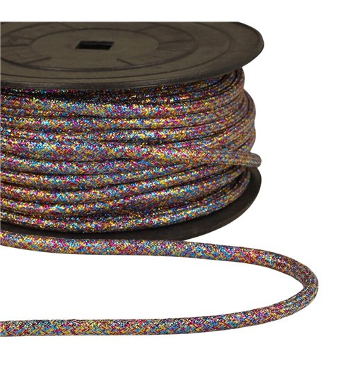 Bobine 25m cordon métallique 6mm multicolore