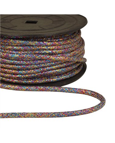 Bobine 25m cordon métallique 6mm multicolore