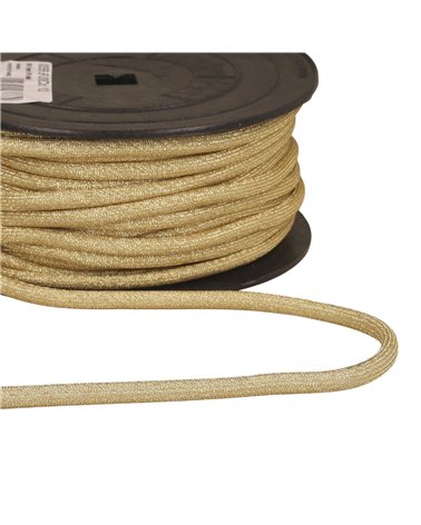 Bobine 25m cordon métallique 6mm or