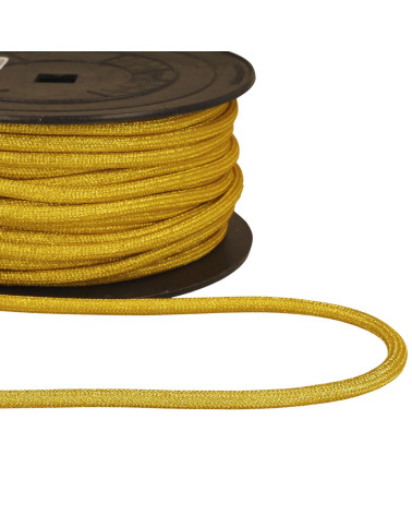 25m spool of metallic cord 6mm gold