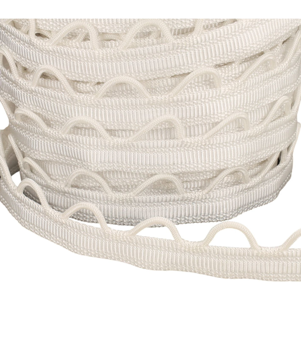 20m spool of webbing with 12mm loops white