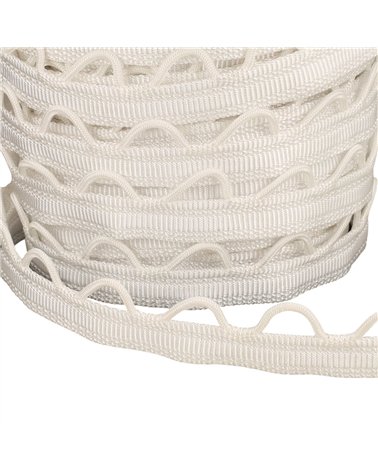 Bobine 20m sangle à passants 12mm blanc