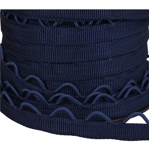 Bobine 20m sangle à passants 12mm bleu marine