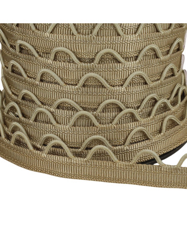 Bobina de correa de 20m con trabillas de 12mm beige