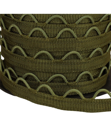 20 m Spule mit Schlaufen, 12 mm, Khaki