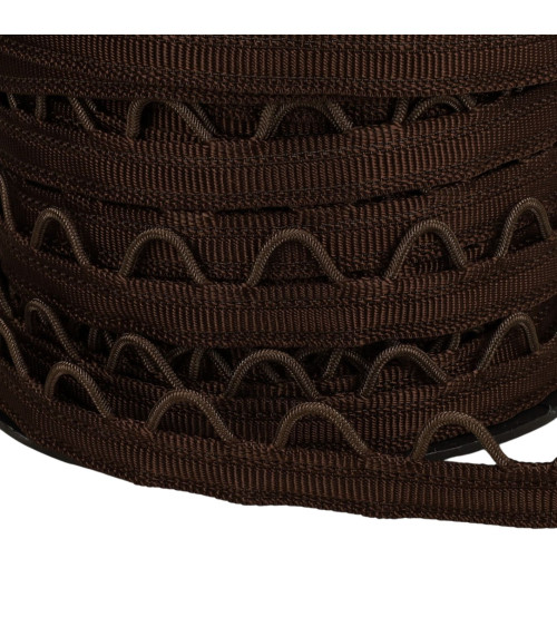 20m Spule mit Schlaufen 12mm dunkelbraun