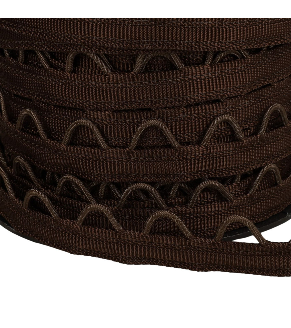 20m Spule mit Schlaufen 12mm dunkelbraun