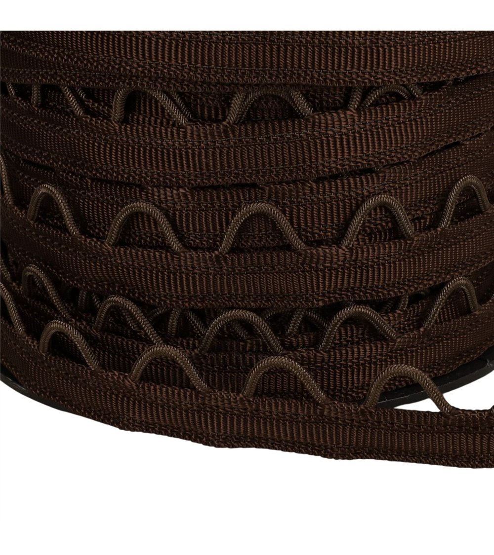 Bobine 20m sangle à passants 12mm marron foncé