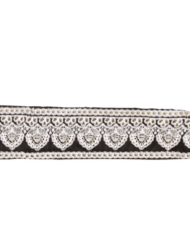 8,8 m lange Spule mit besticktem Empire-Geflecht, 53 mm, schwarz