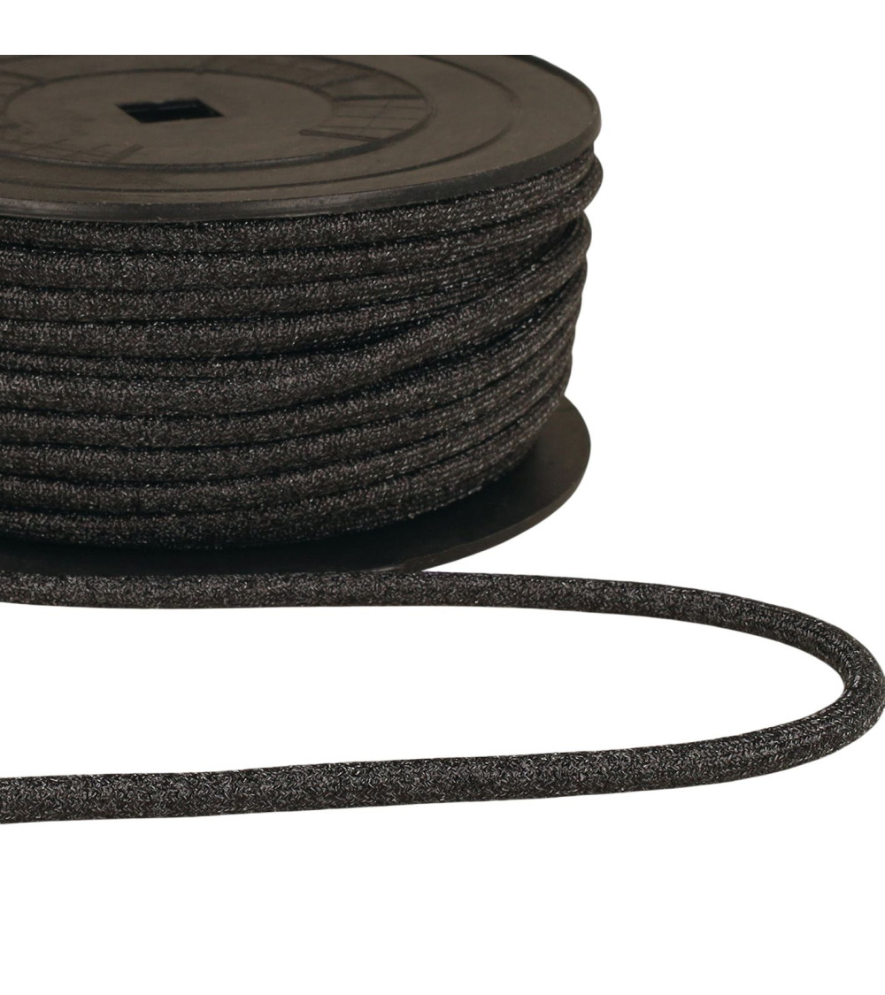 6 mm schwarzes Metallkabel pro Meter