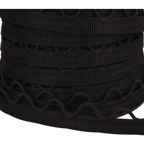 Strap with loops 12mm black per meter