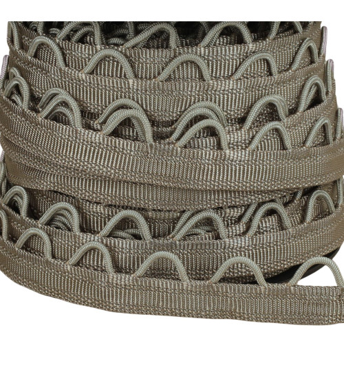 Strap with loops 12mm light gray per meter
