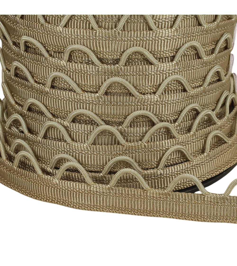 Correa con trabillas 12mm beige por metro