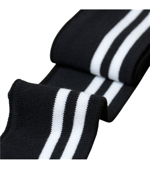 Bord côte 6m poignets & taille 1,20mts noir blanc