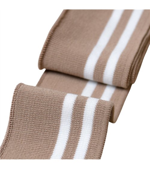Bord côte 6m poignets & taille 1,20mts beige blanc