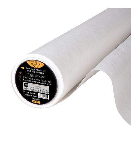 Interlining / Thick non-woven iron-on canvas 65g/m2 90cm per meter