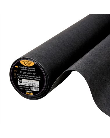 Entoilage / Toile thermocollante non tissée epaisse 65g/m2 90cm au mètre