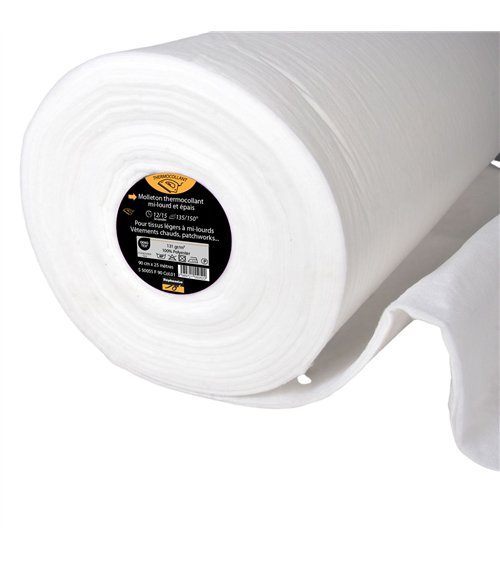 Molleton thermocollant épais 131 g/m2 90cm au mètre