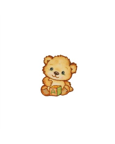 Ecusson thermocollant petit ours 4cm x 4,2cm cube