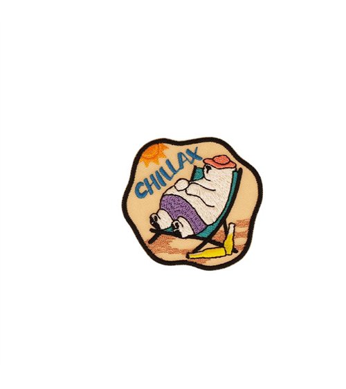 Ecusson thermocollant animaux fun 5cm x 4,8cm chillax