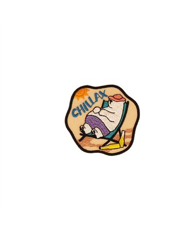 Ecusson thermocollant animaux fun 5cm x 4,8cm chillax