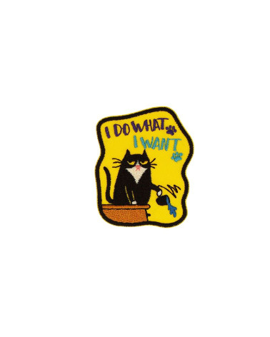 Fun animal iron-on patch 4.3cm x 5.2cm i do what i want