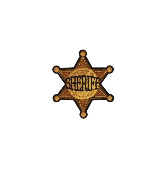 Ecusson thermocollant cowboy 4,9cm x 5,5cm sheriff
