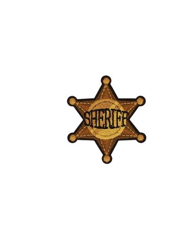 Ecusson thermocollant cowboy 4,9cm x 5,5cm sheriff