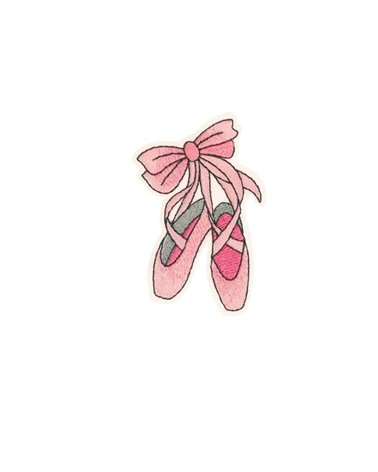 Ecusson thermocollant ballet 4,1cm x 6,3cm chaussons