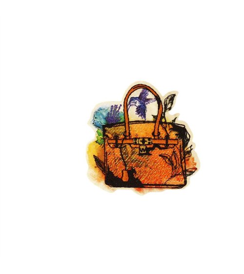 Ecusson thermocollant chic et romantique 5,8cm x 5,8cm sac