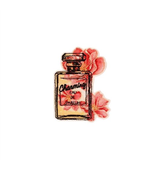 Ecusson thermocollant chic et romantique 4,8cm x 6,3cm parfum