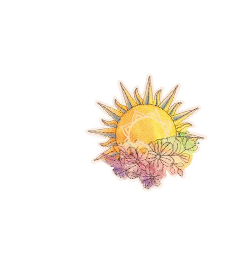 Ecusson thermocollant 5,6cm x 5,9cm soleil